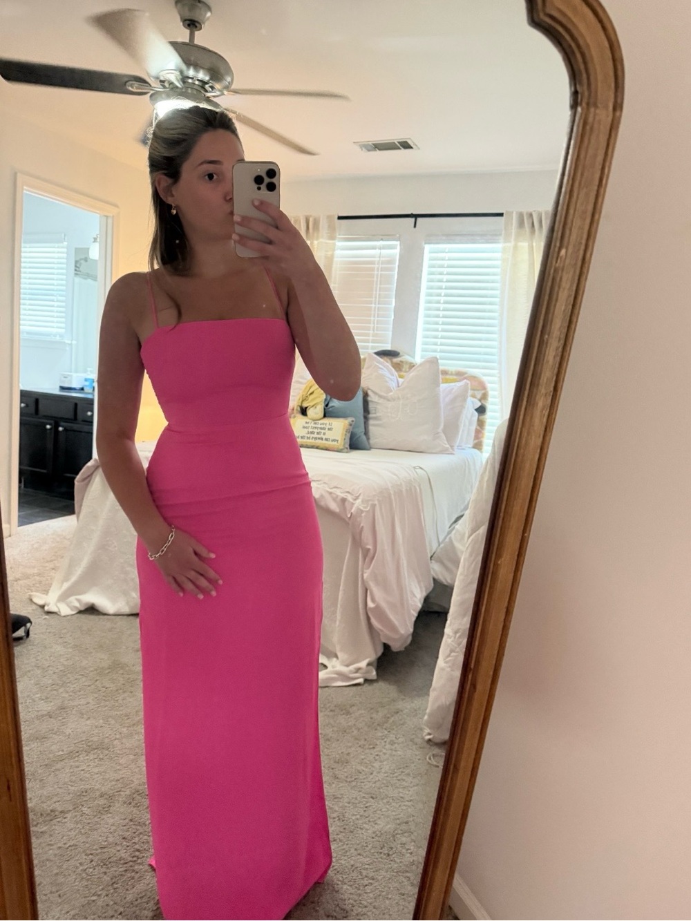 superdown Hot Pink Bodycon Maxi Dress